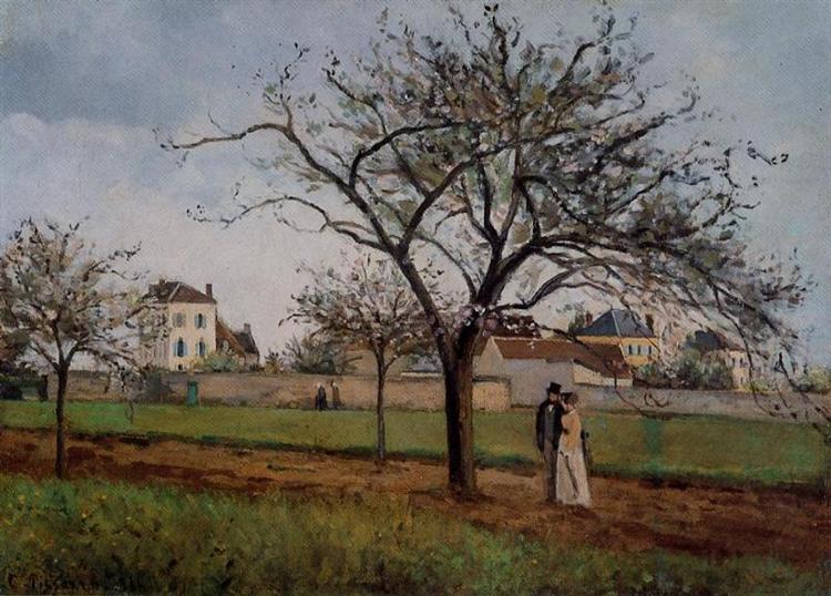 Pere Gallien's House at Pontoise, 1866 - Camille Pissarro