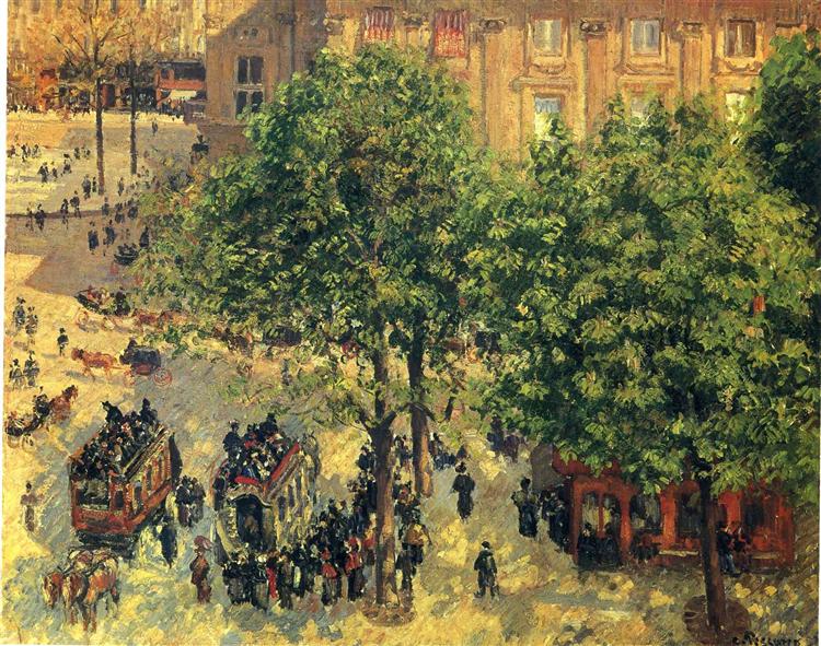 Place du Theatre-Francais, Spring, 1898 - Camille Pissarro
