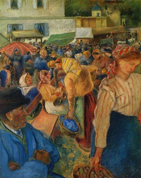 Poultry Market, Pontoise, 1892 - Camille Pissarro
