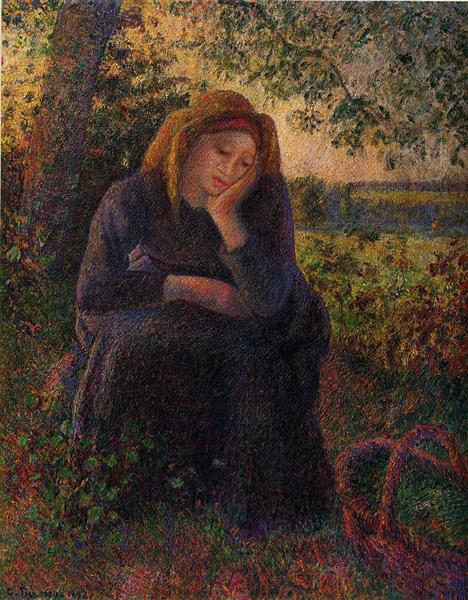 Seated Peasant, 1892 - Camille Pissarro
