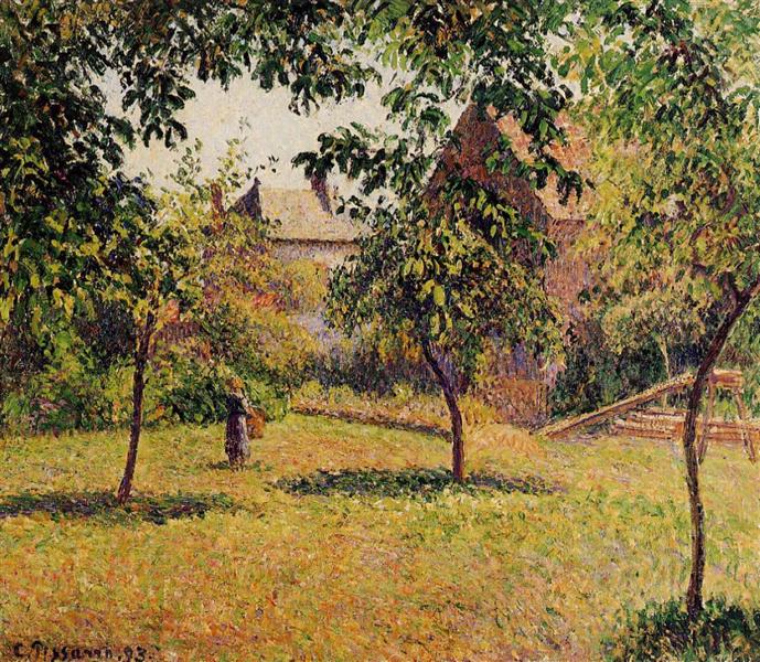 The Barn, Morning, Eragny, 1893 - Каміль Піссарро