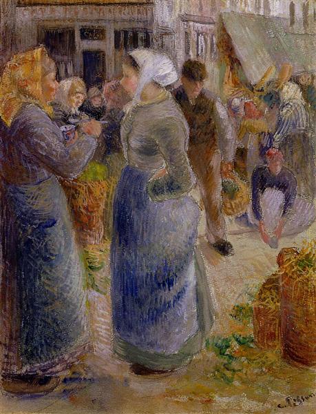 The Market, c.1883 - Камиль Писсарро