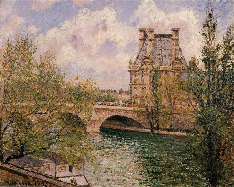 The Pavillion de Flore and the Pont Royal, 1902 - Каміль Піссарро