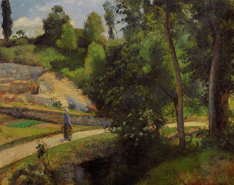 The Quarry, Pontoise, c.1875 - Камиль Писсарро