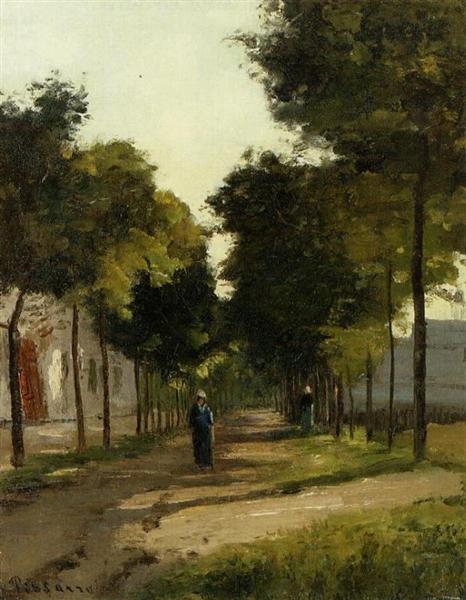 The road, c.1870 - Каміль Піссарро