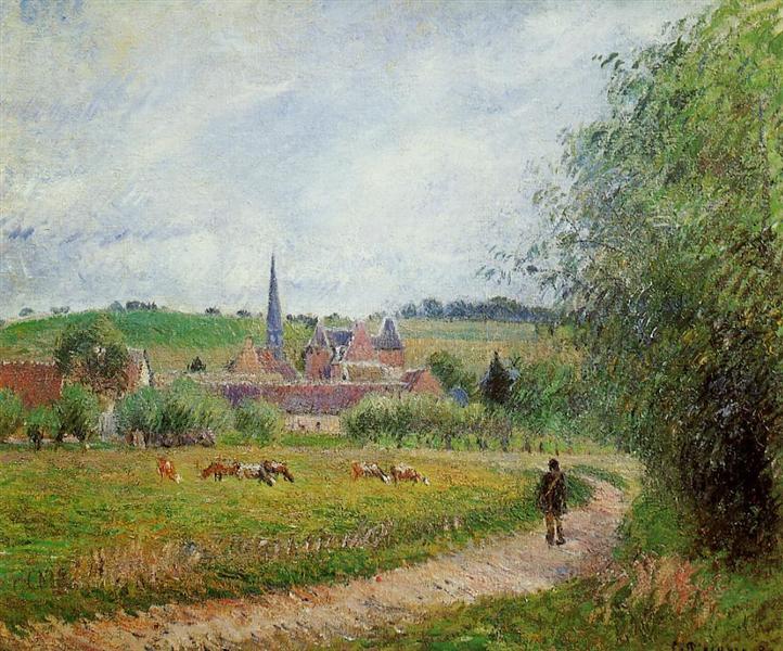 View of Eragny, 1884 - Камиль Писсарро