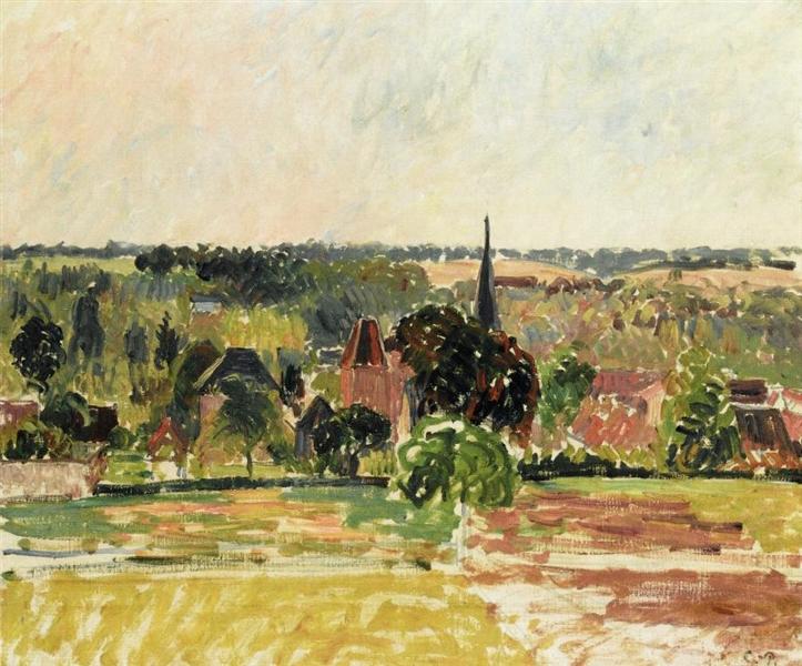 View of Eragny, 1895 - Камиль Писсарро