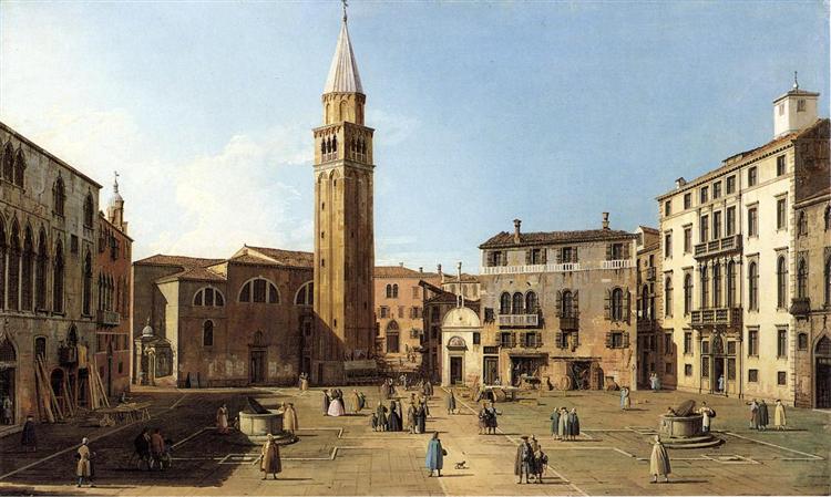 Campo Sant Angelo, 1732 - Canaletto