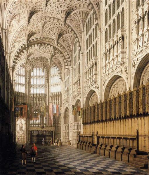 L'Intérieur de la chapelle d'Henry VII à l'abbaye de Westminster, 1750 - Canaletto