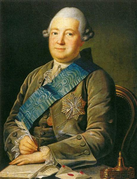 Portrait of Adam Vasilevich Olsufyev, 1773 - Carl-Ludwig Johann Christineck