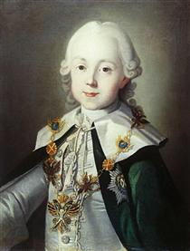 Portrait of Paul of Russia dressed as Chevalier of the Order of St. Andrew - Карл Людвиг Христинек