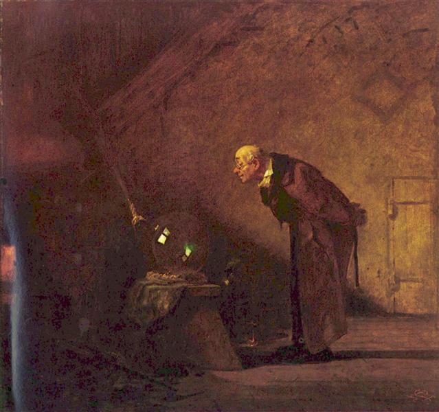 The Alchemist C 1860 Carl Spitzweg Wikiart Org