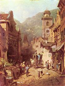 The visit of the father - Carl Spitzweg