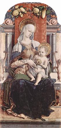 Enthroned Madonna - Carlo Crivelli