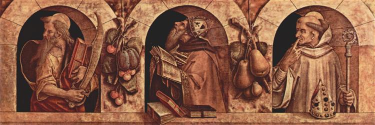 Saint Paul, Saint John Chrysostom and Saint Basil, c.1493 - Карло Кривелли