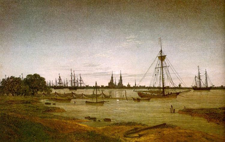 Port by Moonlight, 1811 - Caspar David Friedrich