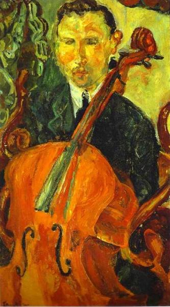 The Cellist (Serevitsch), c.1916 - Chaim Soutine