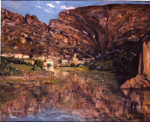 Petit village au pied de la falaise, 1905 - Шарль Котте