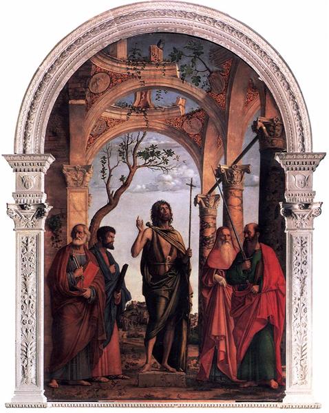 St. John the Baptist and Saints, 1493 - Чіма да Конельяно