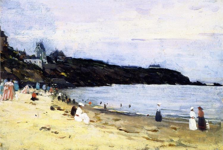 The Beach at Saint-Énogat, Brittany, 1907 - Кларенс Ганьон