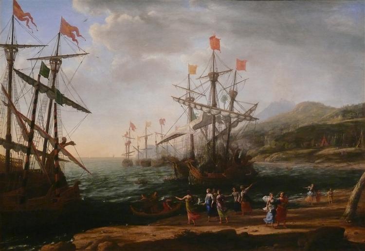 Marine with the Trojans Burning their Boats, 1642 - Claude Lorrain