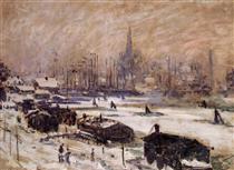 Amsterdam in the Snow - Claude Monet