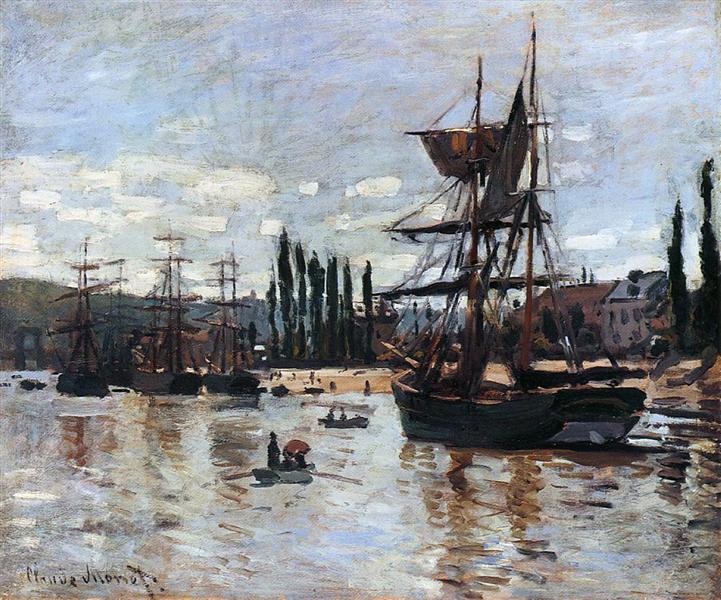 Boats at Rouen, 1872 - Claude Monet