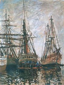 Boats on Rapair - Claude Monet