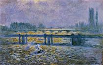 Charing Cross Bridge, Reflections on the Thames - Claude Monet