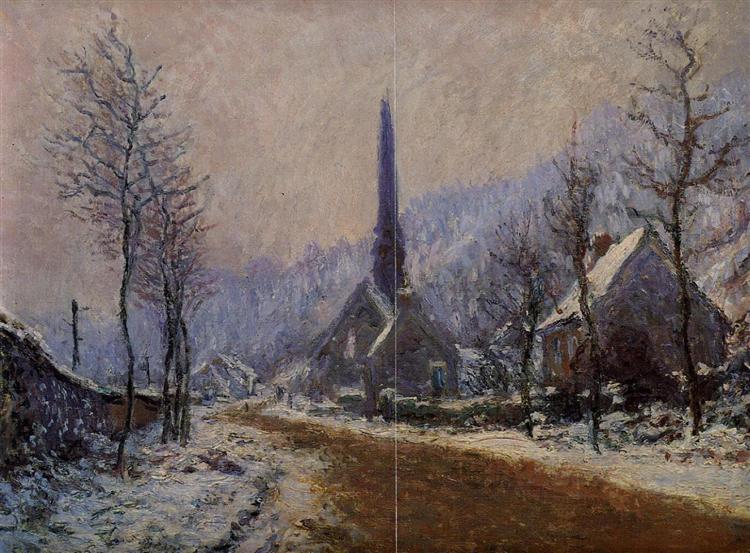 Church at Jeufosse, Snowy Weather, 1893 - 莫內