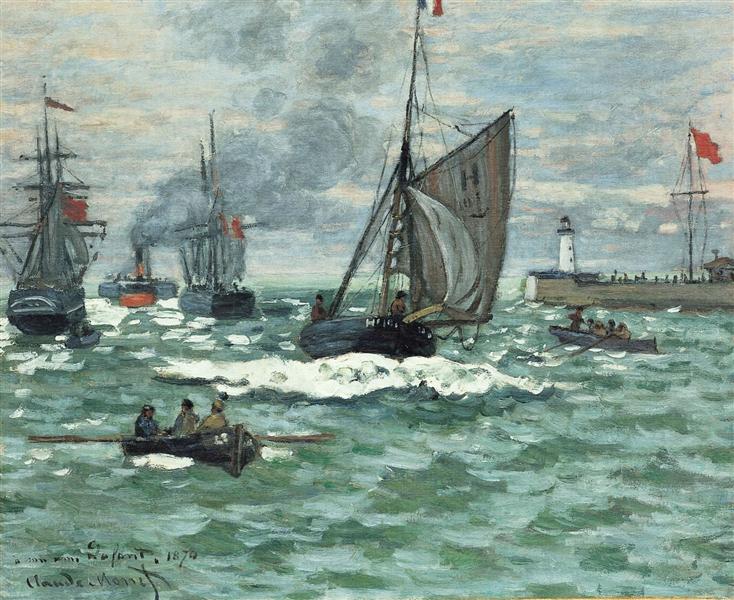 Вход в порт Онфлёра, 1870 - Клод Моне