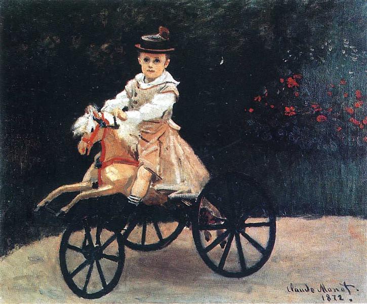 Jean Monet on a Mechanical Horse, 1872 - Клод Моне