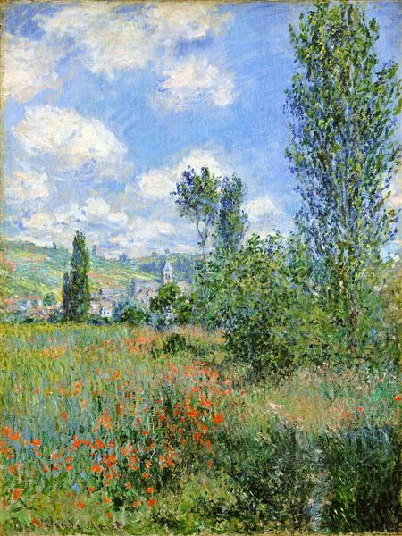 Lane in the Poppy Fields, Ile Saint-Martin, 1880 - Клод Моне