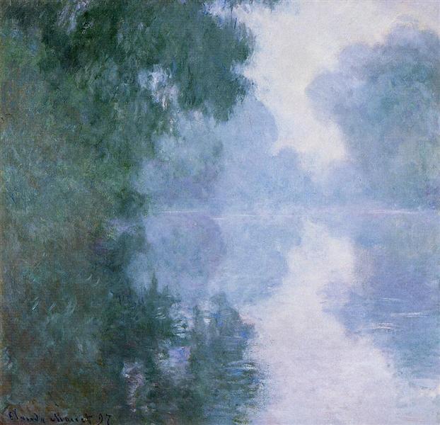 Morning on the Seine near Giverny, the Fog, 1893 - 莫內