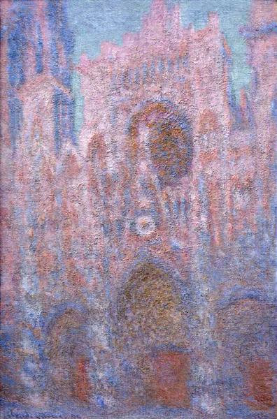 Руанский собор, симфония в сером и розовом, 1894 - Клод Моне