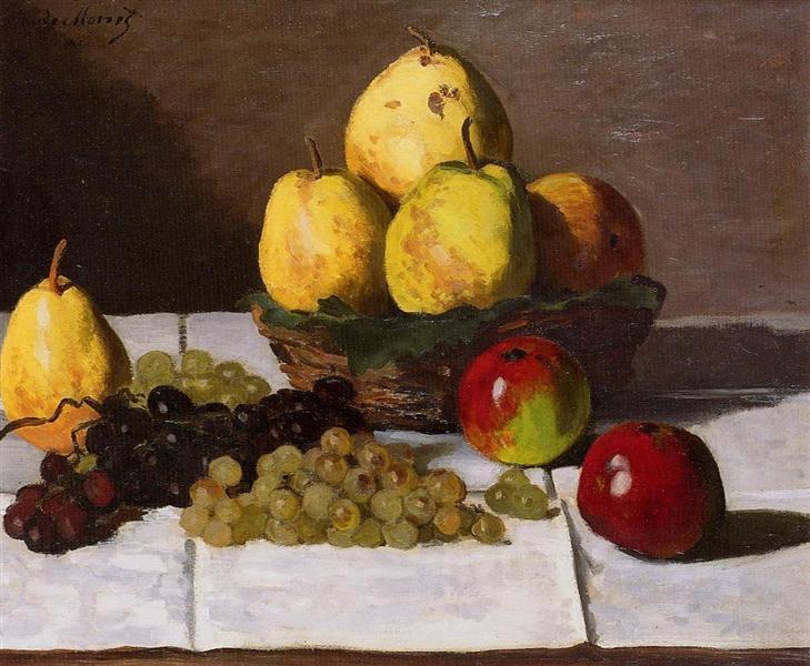 Натюрморт с грушами и виноградом, 1867 - Клод Моне