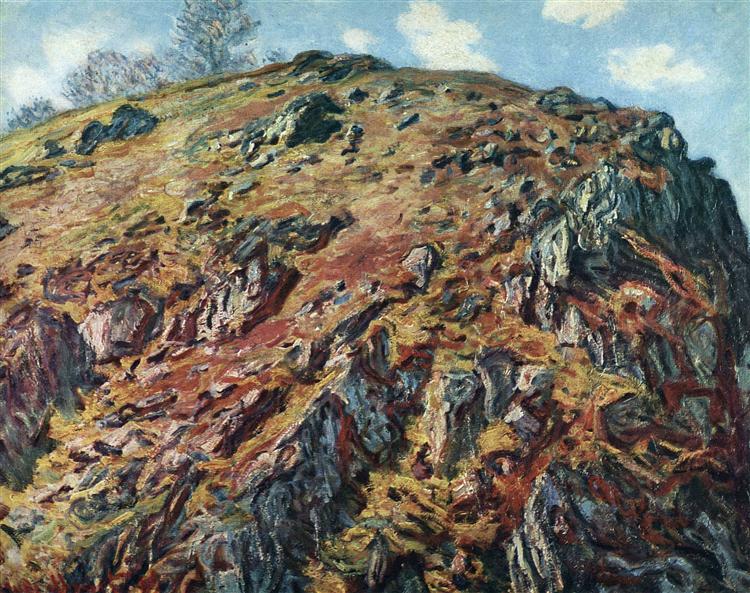 Study of Rocks, 1889 - Claude Monet