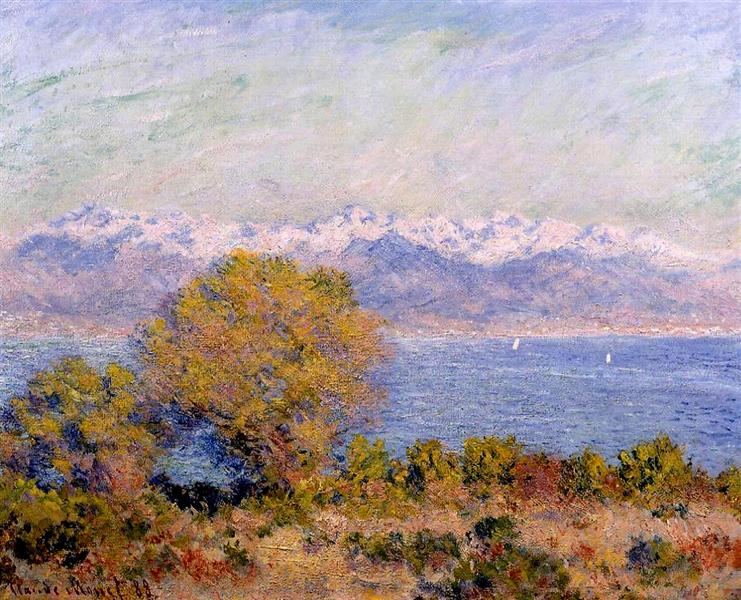 The Alps Seen from Cap d'Antibes, 1888 - 莫內