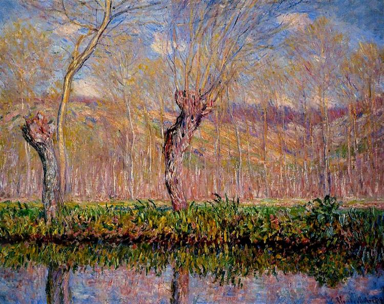 The Banks of the River Epte in Springtime, 1885 - Claude Monet