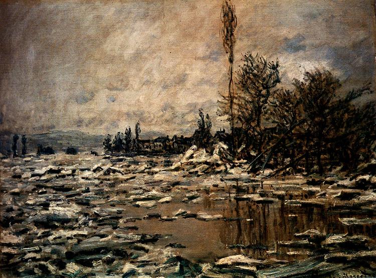 The Break-up of the Ice, c.1880 - Клод Моне