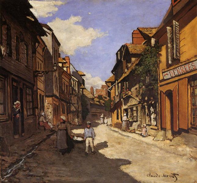 Рю Баволь в Онфлёре, 1864 - Клод Моне