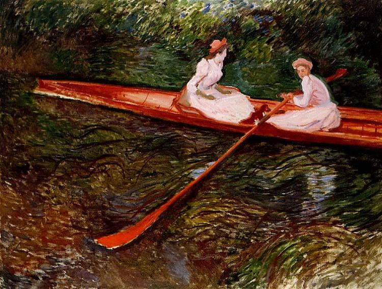 Розовая лодка, 1890 - Клод Моне