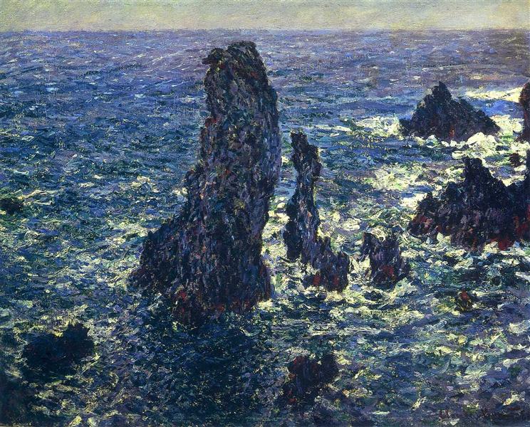 The Pyramids, Cliffs at Belle-Ile, 1881 - Claude Monet