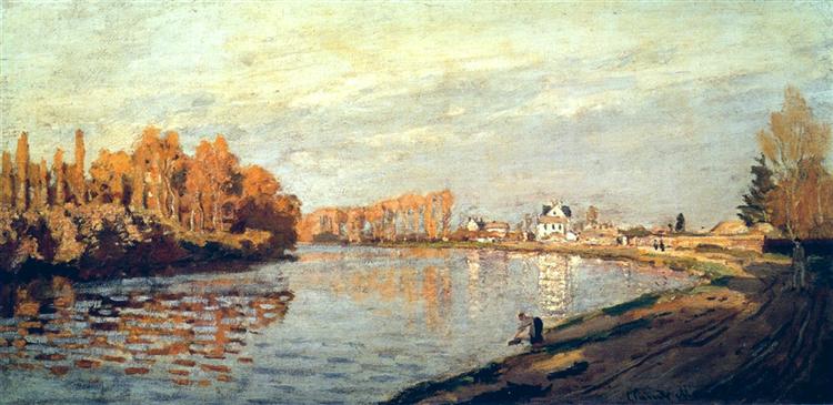 The Seine near Bougival, 1872 - Клод Моне