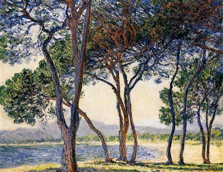 Деревья на побережье в Антибе, 1888 - Клод Моне