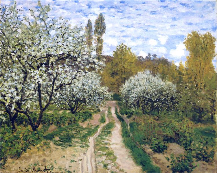 Trees in Bloom, 1872 - Claude Monet