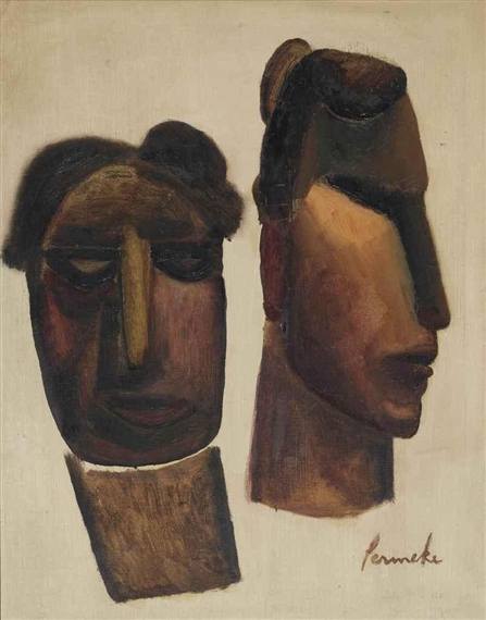 Primitive heads, 1924 - Констан Пермеке