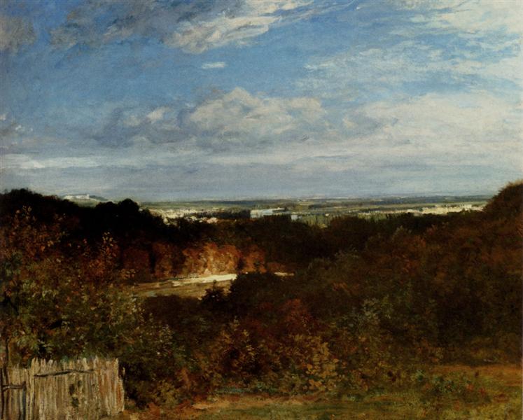 A View Towards The Seine From Suresnes - Констан Труайон