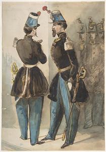 Officers of the Guard - Constantin Guys