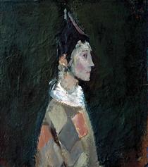 Portrait (Harlequin) - Корнеліу Баба